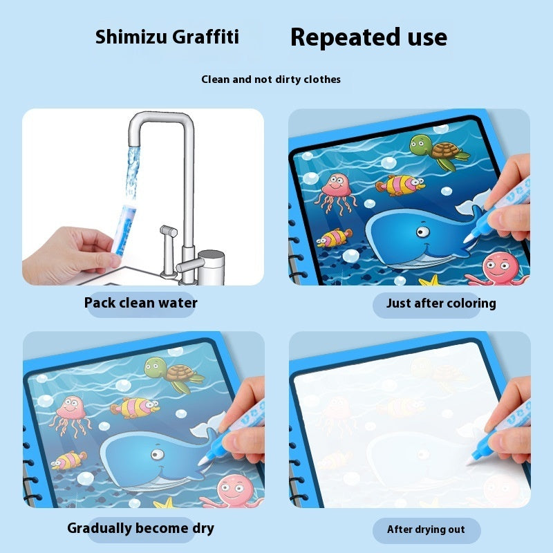 Children's Kindergarten Magic Painting Water Repeated Graffiti Watercolor Painting Book Album