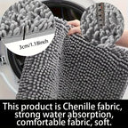 Pet Chenille Bathroom Door Absorbent Floor Mat Non-slip