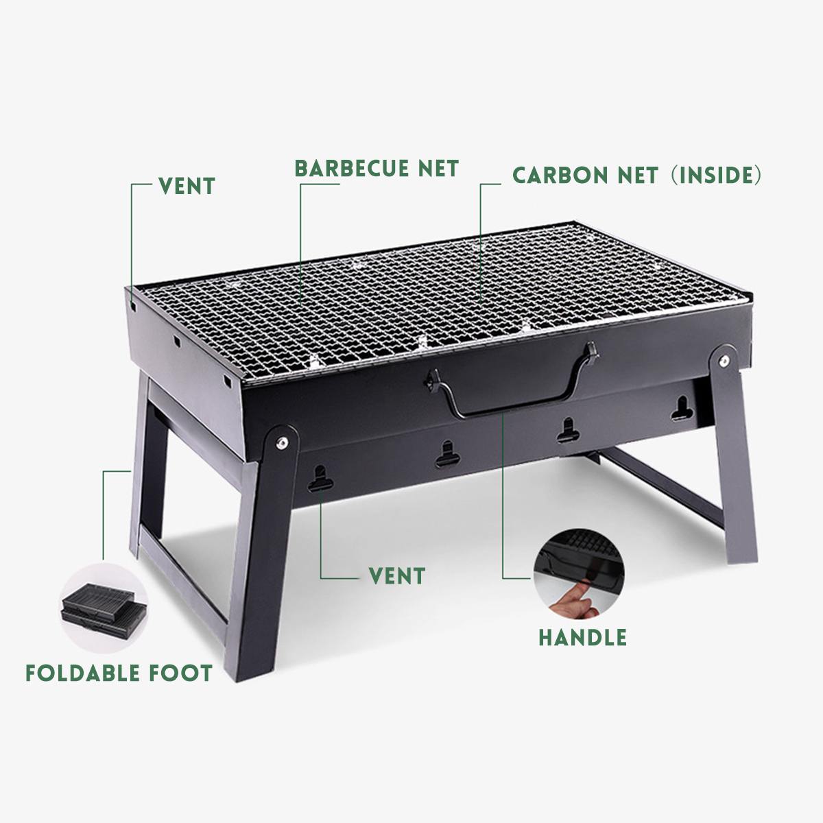 Foldable Charcoal BBQ Grill.