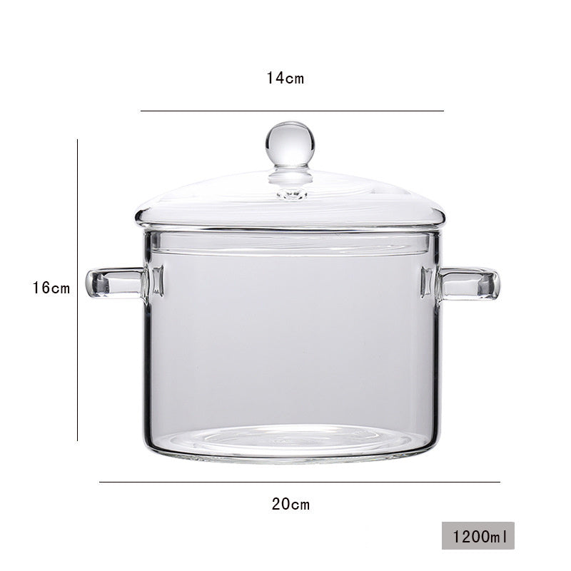 Transparent Mini Soup Pot | Stove Glass Cooking Pot