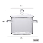 Transparent Mini Soup Pot | Stove Glass Cooking Pot