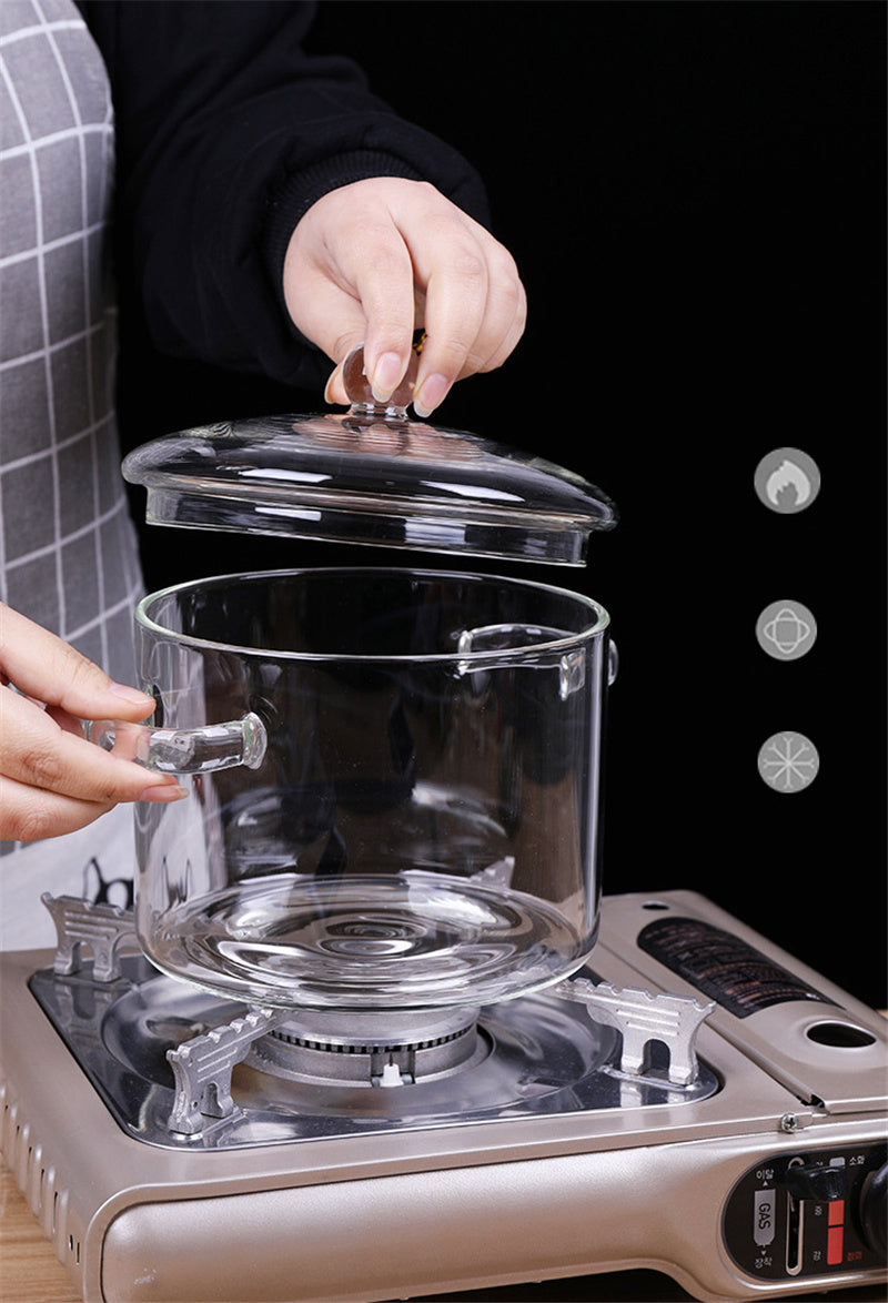 Transparent Mini Soup Pot | Stove Glass Cooking Pot