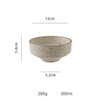 Household Rough Pottery Japanese Style Personality Creative Single Retro Rice Bowl