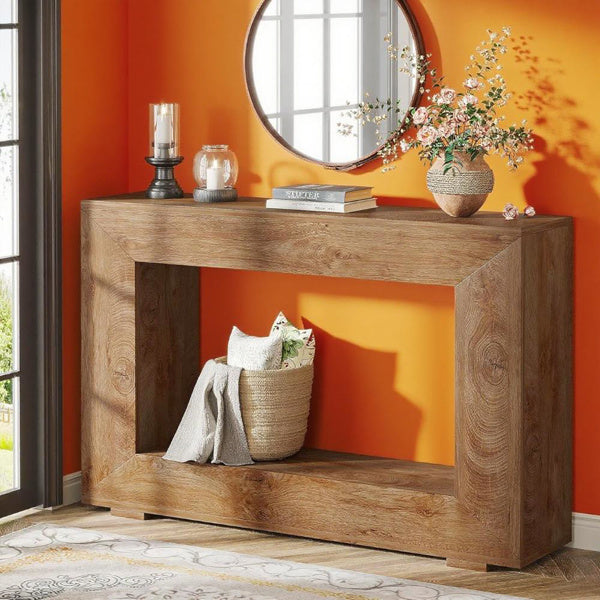 Wood Console Farmhouse Table