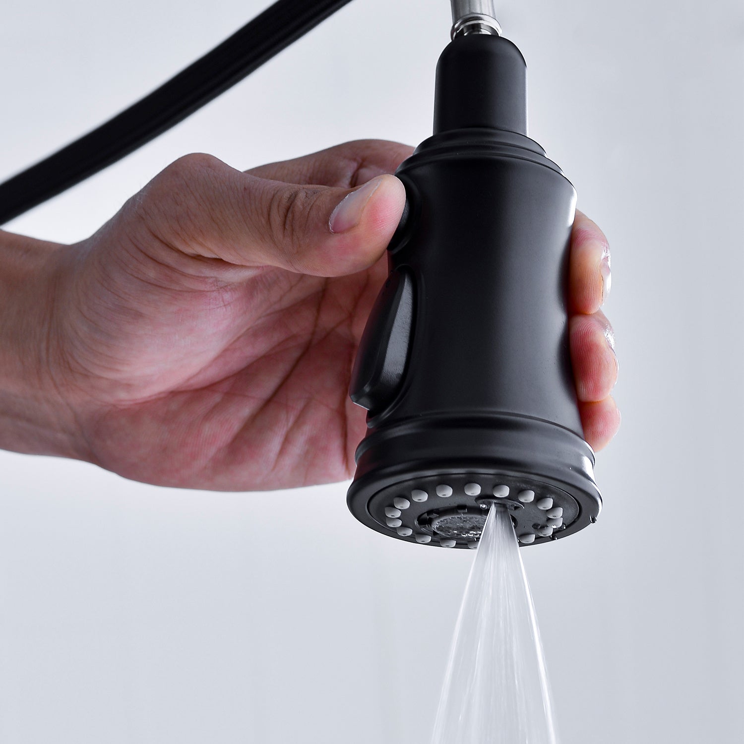 Bridge Kitchen Faucet with a Pull-down Sprayhead