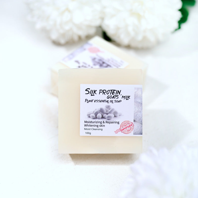 Natural Handmade Goat's Milk Silk Cleansing Soap