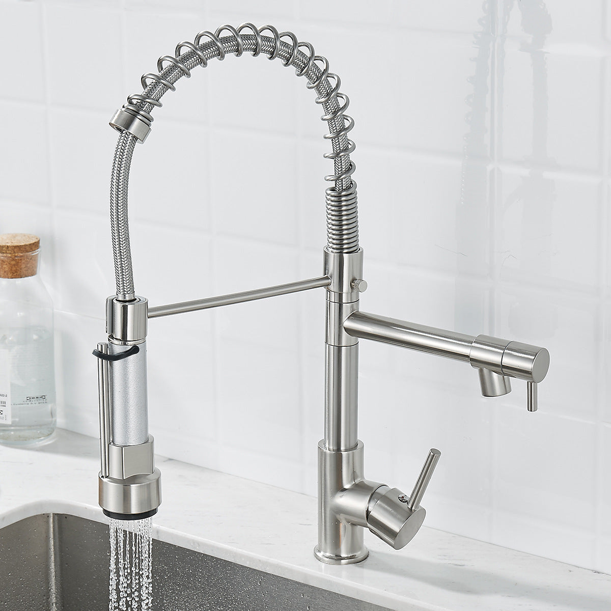 Bathroom Kitchen Double Water Hot And Cold Spring Faucet