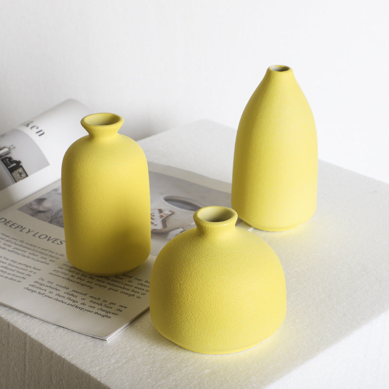 Yellow Ceramic Vases