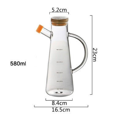 Glass transparent soy sauce vinegar bottle