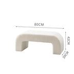 Lamb Velvet Living Room beige sherpa Bench