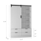Tall Bedroom Armoire Wardrobe Closet Clothing Storage Cabinet