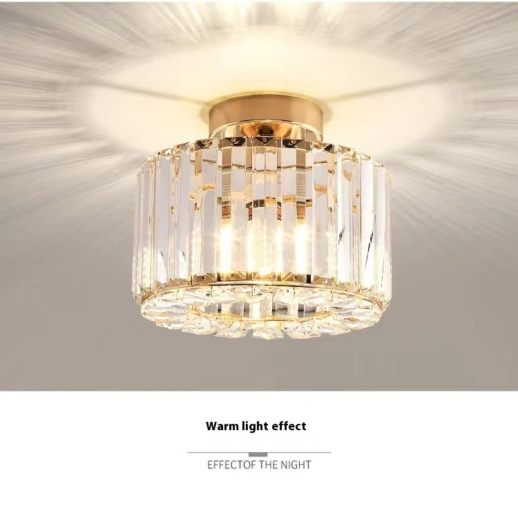 Square Crystal Ceiling Light Fixture