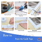 Self-adhesive caulk tape or sealing strip