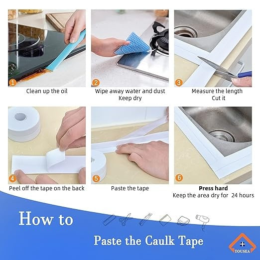 Self-adhesive caulk tape or sealing strip