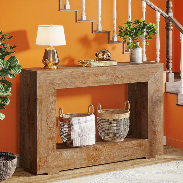 Wood Console Farmhouse Table