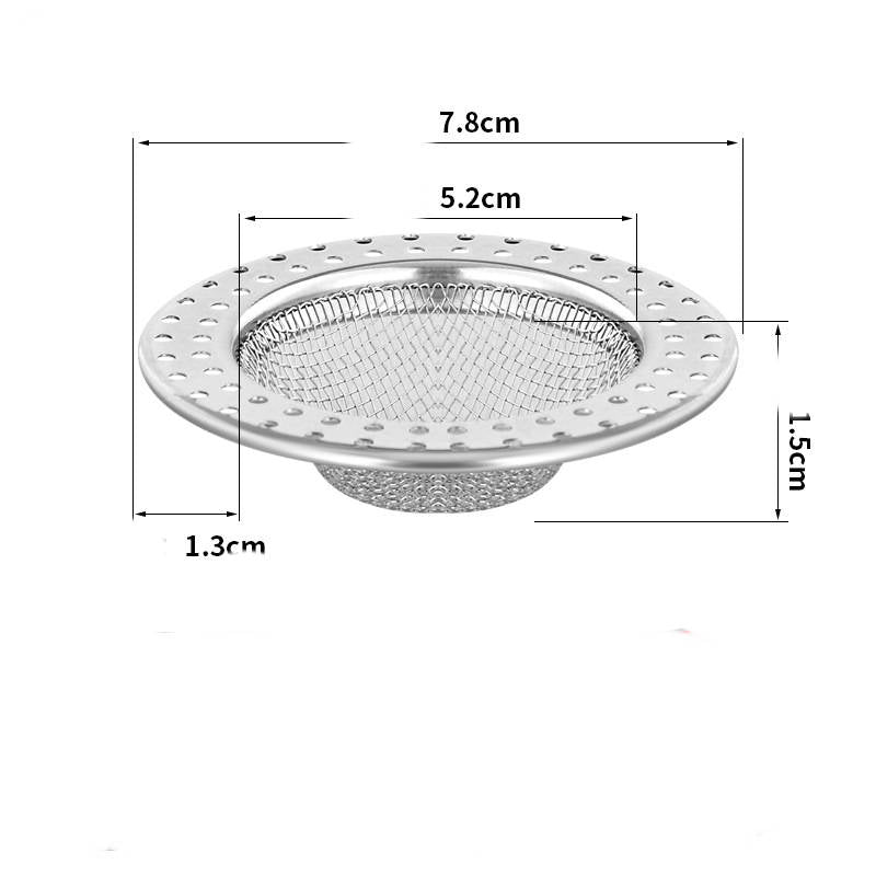 Floor Drain Filter Bathroom Hair Bath Room Sewer Anti-blocking Stainless Steel