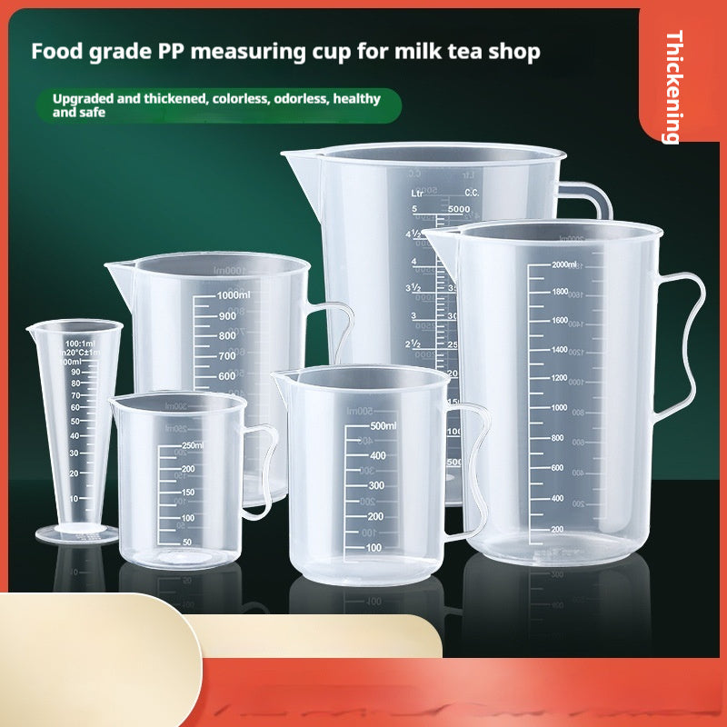 Measuring Cup Thickened Plastic Tape Graduated Glass Experiment Measuring Cup Beaker Measuring Cylinder Scale Plastic Cup