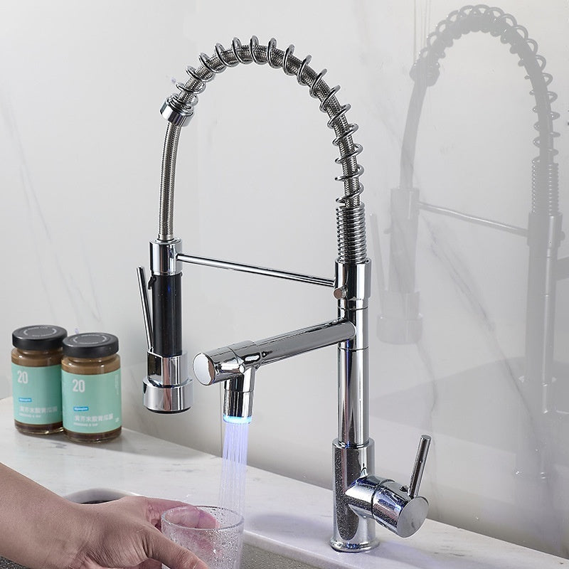 Bathroom Kitchen Double Water Hot And Cold Spring Faucet