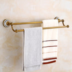European Style Towel Pendant Set Antique Bath Towel Full Copper Towel Rack Set