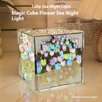 Handmade DIY Tulip Cube Mirror Lamp
