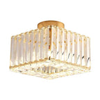 Square Crystal Ceiling Light Fixture