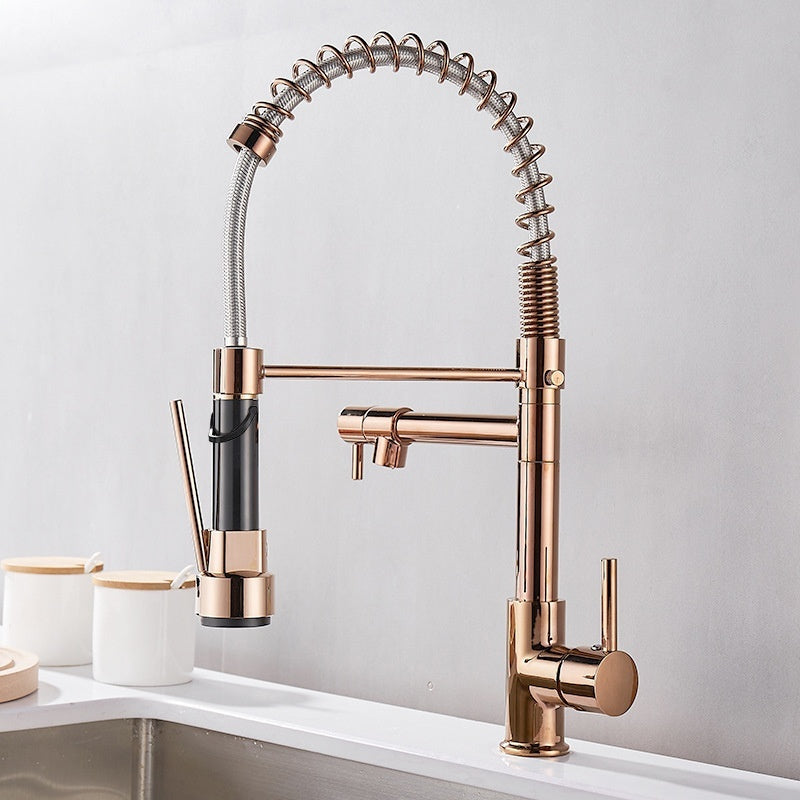 Bathroom Kitchen Double Water Hot And Cold Spring Faucet