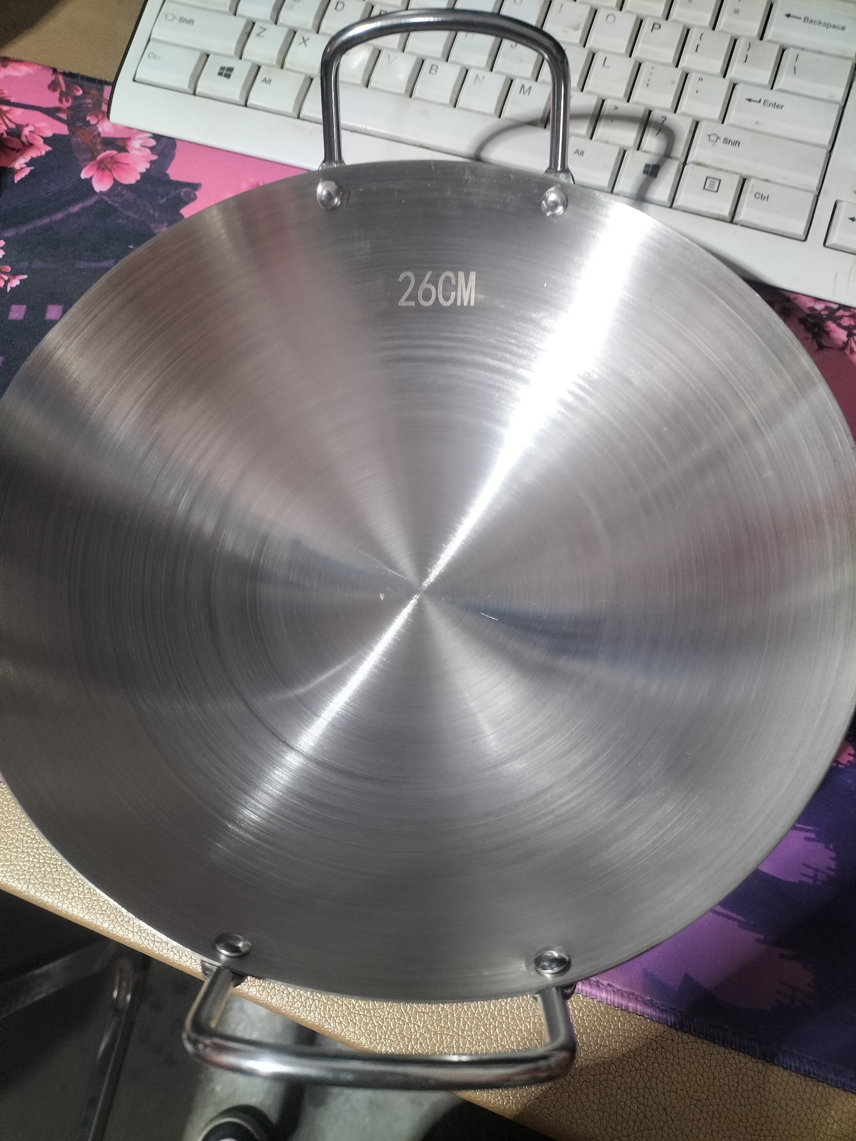 Compatible with Apple, Stainless Steel Double Ear Frying Tripod Thickened Uncoated Frying Pan With Ear Stainless Steel Frying Pan