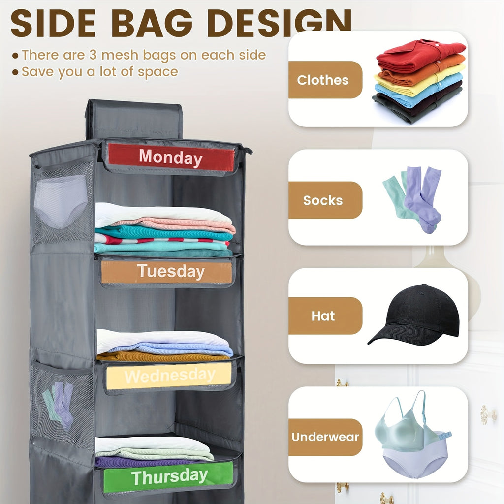 5-Shelf Weekly Clothes Organizer