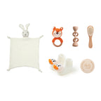 Infant Comfort Rattle Rabbit Bath Towel Gift Set