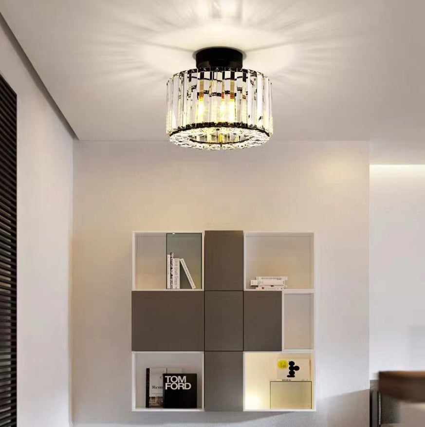 Square Crystal Ceiling Light Fixture