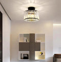Square Crystal Ceiling Light Fixture