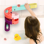 Kids Bath Toys Wall Suction Cup Marble Race Run Track