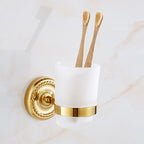 European-style Golden Towel Rack Bath Towel Rack Copper