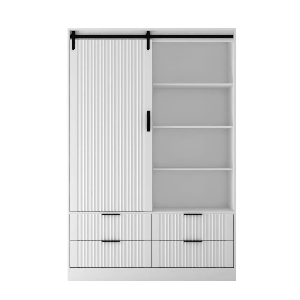 Tall Bedroom Armoire Wardrobe Closet Clothing Storage Cabinet