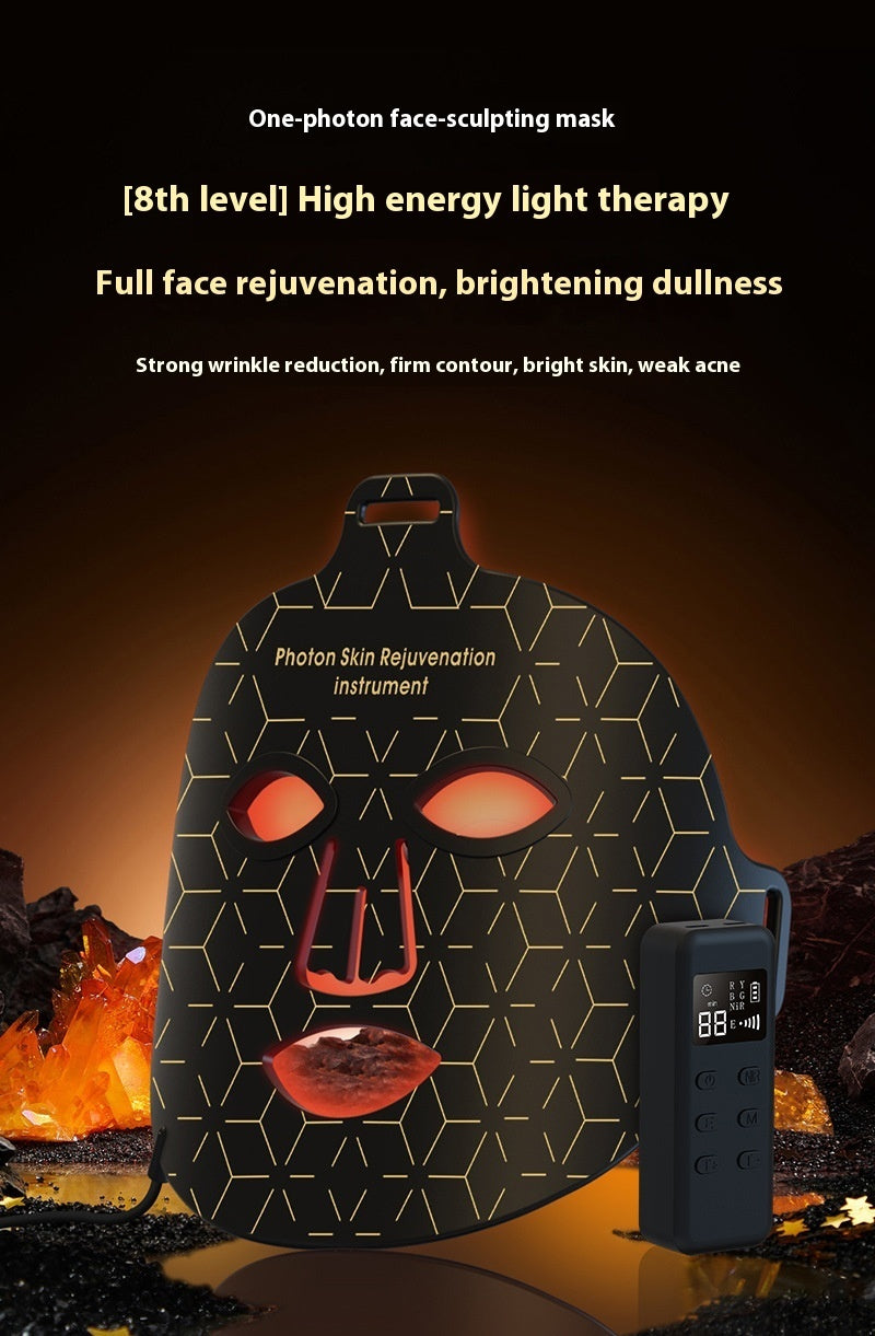 Neck Silicone Mask Led Red Blue Light