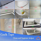 Collage of caulking before and after images with TOSECA branding.