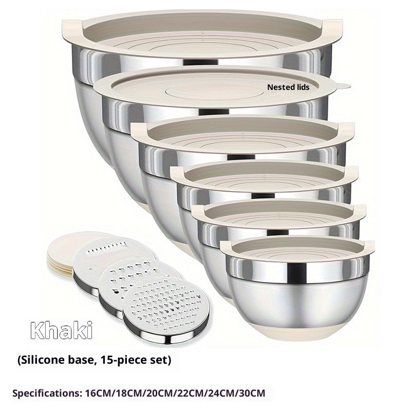 Stainless Steel Mixing Bowls with Lids