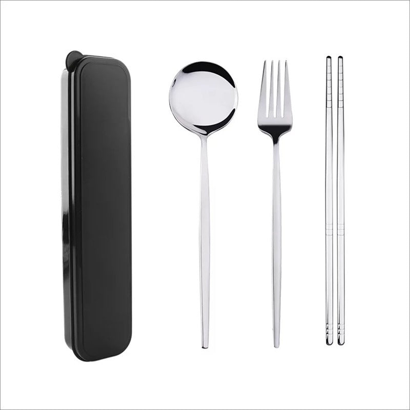 Cutlery Black and Gold Stainless Steel Set.