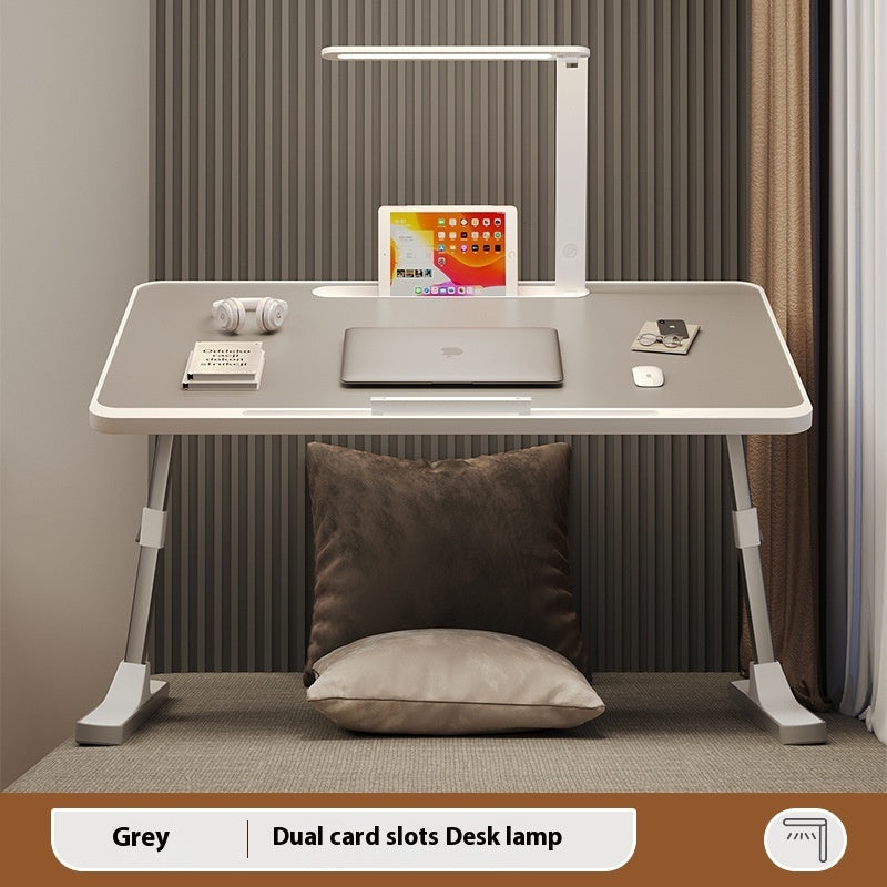 Foldable Laptop Desk or Bed Tray Table With Lamp