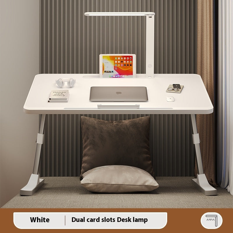 Foldable Laptop Desk or Bed Tray Table With Lamp