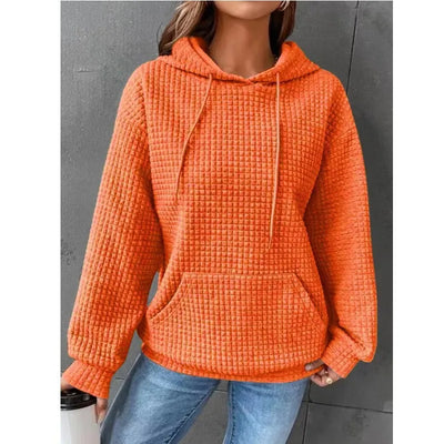 Elvenza – Comfortabele Hoodie met Wafelstructuur en Zak