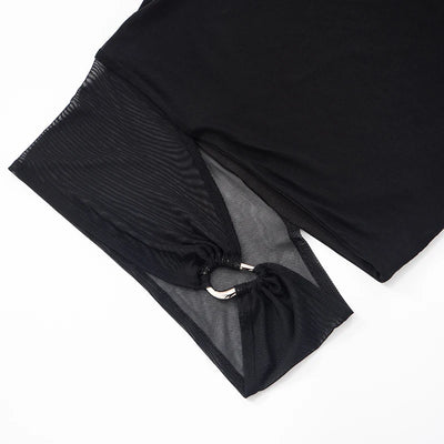 Liora – Asymmetrische Tanktop met Metalen Ring