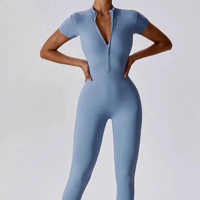Zavira – Yoga Jumpsuit met Rits en Push-up Effect