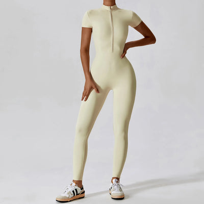 Zavira – Yoga Jumpsuit met Rits en Push-up Effect