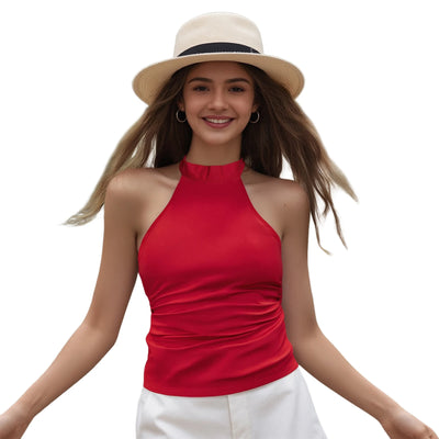 Lirianne – Mouwloos Topje met Trendy Snit