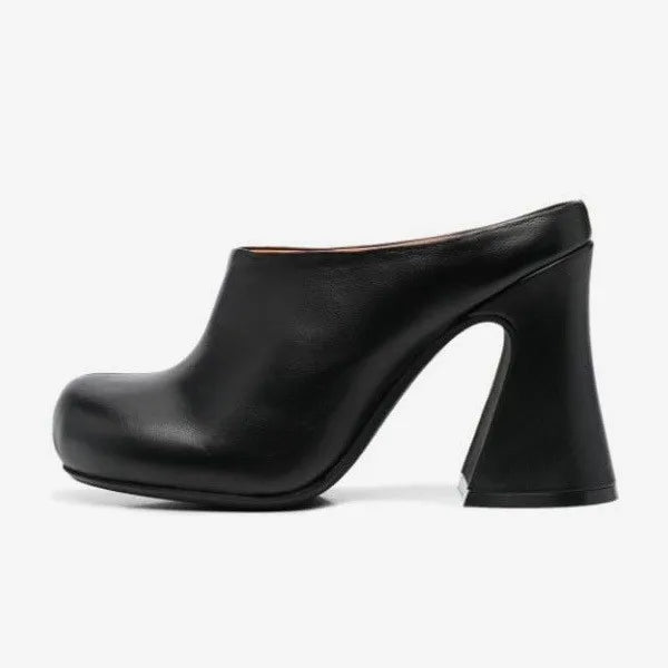 Velano – Zwarte Modepantoffels met Hak