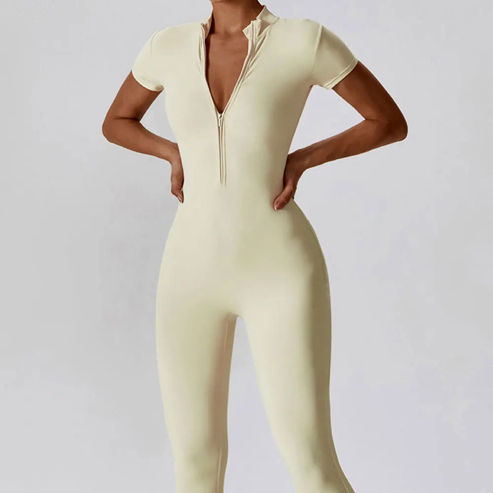Zavira – Yoga Jumpsuit met Rits en Push-up Effect