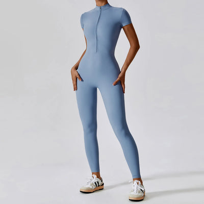 Zavira – Yoga Jumpsuit met Rits en Push-up Effect