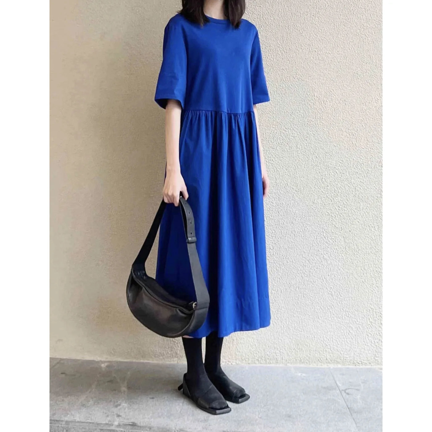 Aureleen – Losvallende Katoenen Jurk in Vintage Stijl