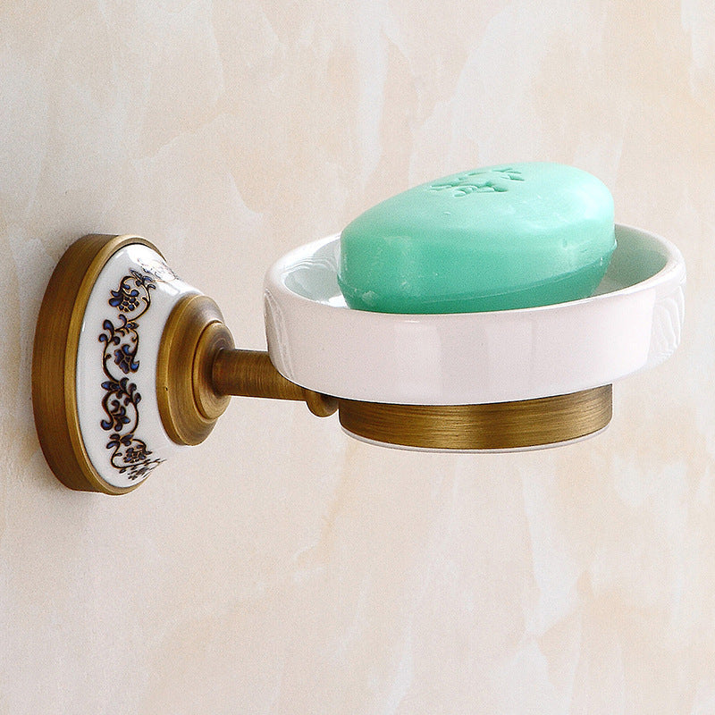 European Style Towel Pendant Set Antique Bath Towel Full Copper Towel Rack Set